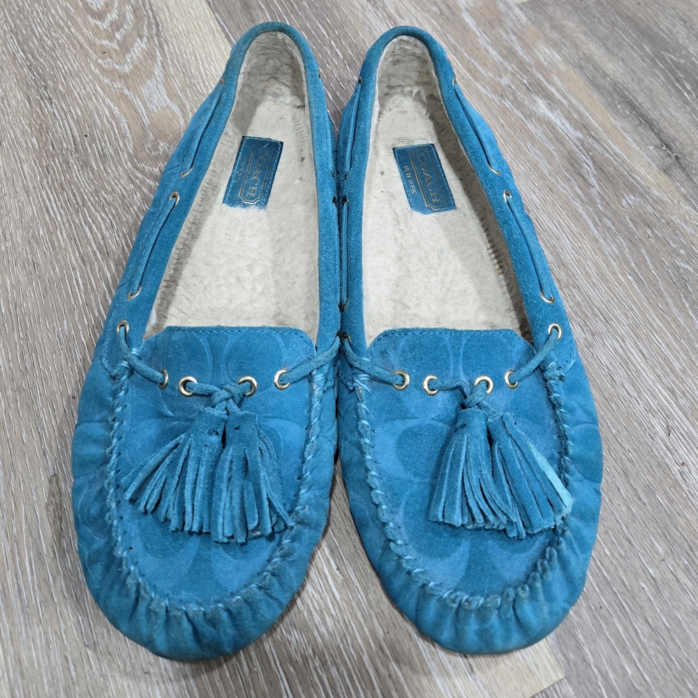 Coach Anita Moccasins Turquoise 9